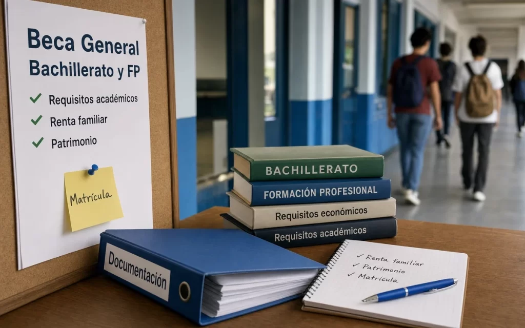 Beca general para Bachillerato y FP: requisitos e ingresos