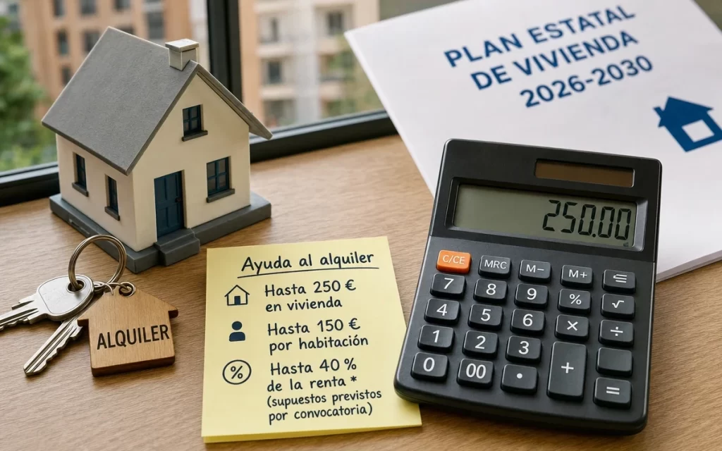 Cómo calcular la ayuda al alquiler del Plan Estatal de Vivienda 2026-2030