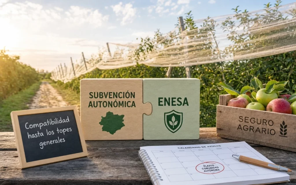 Subvención autonómica al seguro agrario: compatibilidad con ENESA
